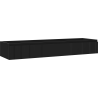Mexen Rivel bathroom cabinet for sink 160 cm, 1 drawer, fluted, black matte - 91A20-16023-1-BF71