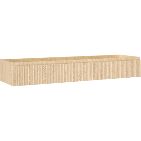 Mexen Rivel 160 cm Bathroom Cabinet with 1 Drawer, Fluted, Oak - 91A20-16023-1-BF81