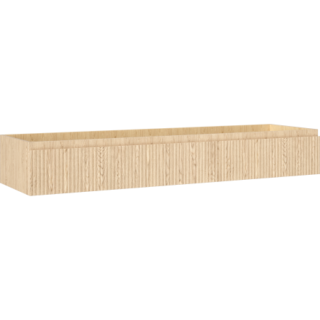 Mexen Rivel bathroom cabinet for washbasin 160 cm, 1 drawer, fluted, oak - 91A20-16023-1-BF81