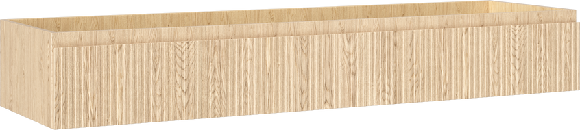 Mexen Rivel bathroom cabinet for washbasin 160 cm, 1 drawer, fluted, oak - 91A20-16023-1-BF81