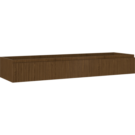 Mexen Rivel bathroom cabinet under-sink 160 cm, 1 drawer, grooved, walnut - 91A20-16023-1-BF86
