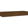 Mexen Rivel bathroom cabinet for washbasin 160 cm, 1 drawer, grooved, walnut - 91A20-16023-1-BF86