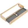 Mexen Rivel bathroom sink cabinet 140 cm, 1 drawer, fluted, oak - 91A20-14023-1-BF81