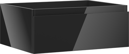 Mexen Orio bathroom cabinet for washbasin 60 cm, 1 drawer, black gloss - 91A10-06023-1-BF70