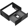 Mexen Orio bathroom cabinet for washbasin 60 cm, 1 drawer, black gloss - 91A10-06023-1-BF70