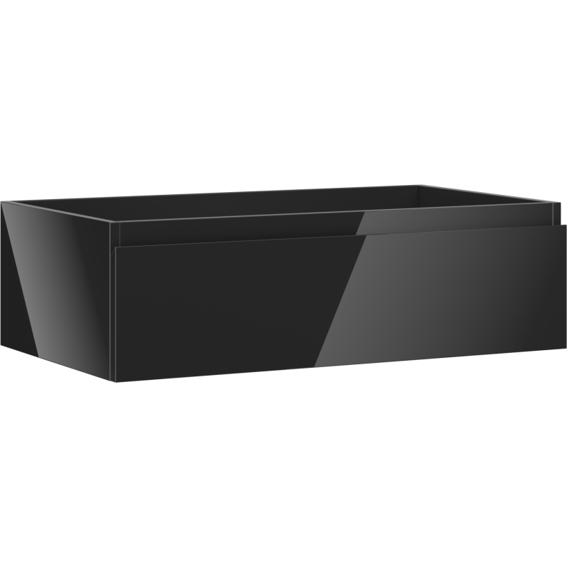 Mexen Orio bathroom cabinet for sink, 80 cm, 1 drawer, black gloss - 91A10-08023-1-BF70