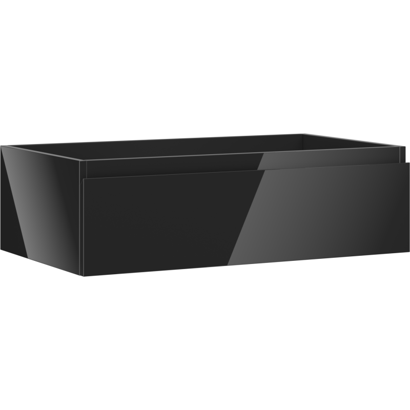 Mexen Orio bathroom cabinet under-sink 80 cm, 1 drawer, black gloss - 91A10-08023-1-BF70