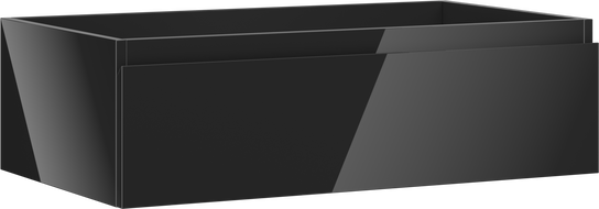 Mexen Orio bathroom cabinet for sink, 80 cm, 1 drawer, black gloss - 91A10-08023-1-BF70