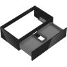 Mexen Orio bathroom cabinet for sink, 80 cm, 1 drawer, black gloss - 91A10-08023-1-BF70