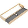 Mexen Rivel bathroom cabinet for washbasin 160 cm, 1 drawer, fluted, oak - 91A20-16023-1-BF81