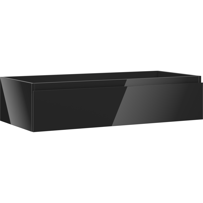 Mexen Orio bathroom cabinet for washbasin 100 cm, 1 drawer, black gloss - 91A10-10023-1-BF70