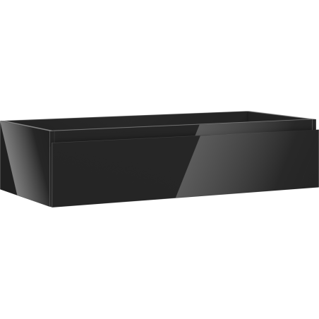 Mexen Orio bathroom cabinet for washbasin 100 cm, 1 drawer, black gloss - 91A10-10023-1-BF70