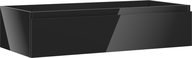 Mexen Orio bathroom cabinet under sink 100 cm, 1 drawer, black gloss - 91A10-10023-1-BF70