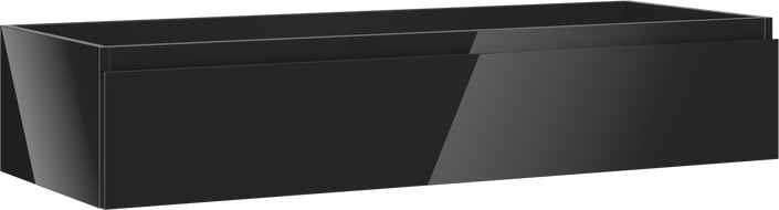 Mexen Orio 120 cm Bathroom Vanity Cabinet, 1 Drawer, Black Gloss - 91A10-12023-1-BF70