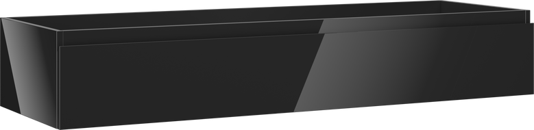 Mexen Orio bathroom cabinet under sink 140 cm, 1 drawer, black gloss - 91A10-14023-1-BF70