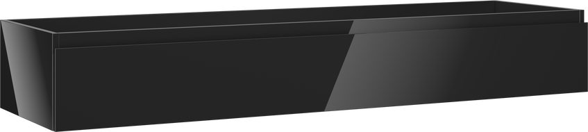 Mexen Orio bathroom cabinet for sink 160 cm, 1 drawer, black gloss - 91A10-16023-1-BF70