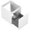 Mexen Rivel bathroom cabinet under sink 40 cm, 1 drawer, grooved, white matte - 91A20-04047-1-BF01