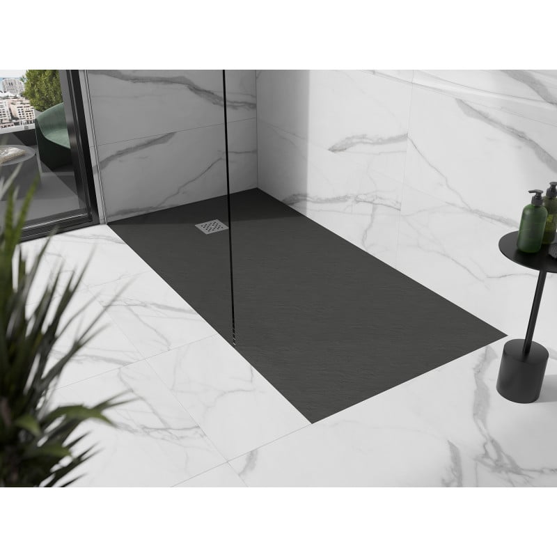 Mexen Stone+ rectangular composite shower tray 200 x 80 cm, anthracite - 44718020