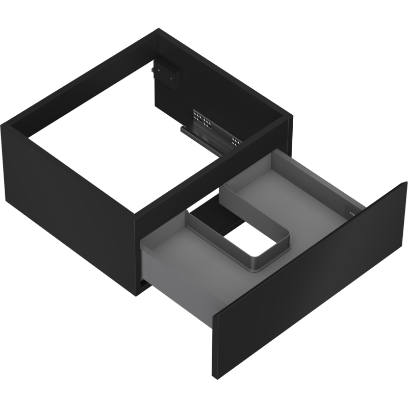 Mexen Orio bathroom cabinet for under the sink 50 cm, 1 drawer, black matt - 91A10-05023-1-BF71