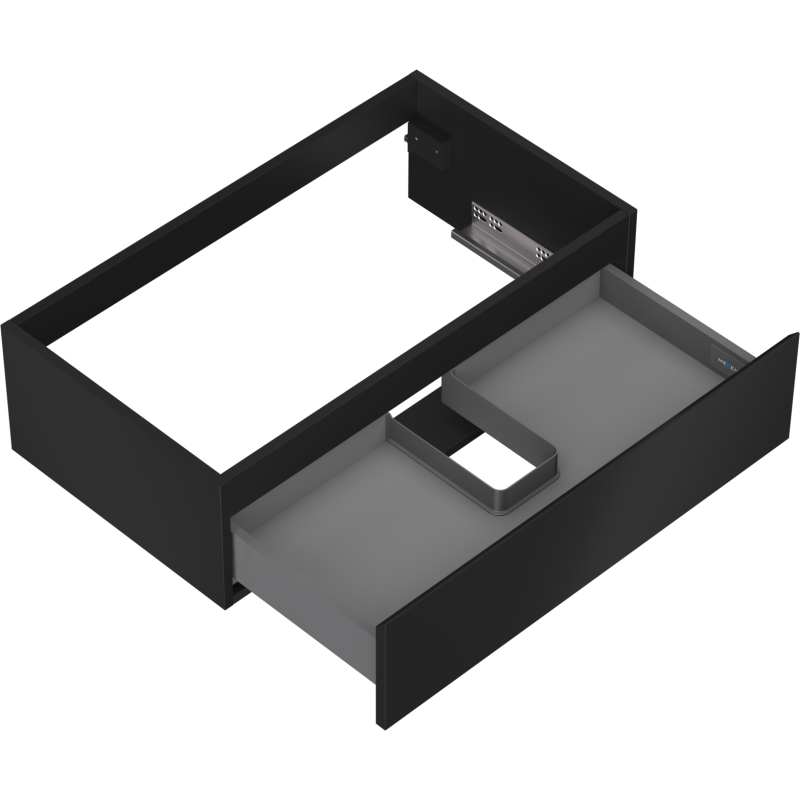 Mexen Orio 80 cm Bathroom Cabinet, 1 Drawer, Matte Black - 91A10-08023-1-BF71