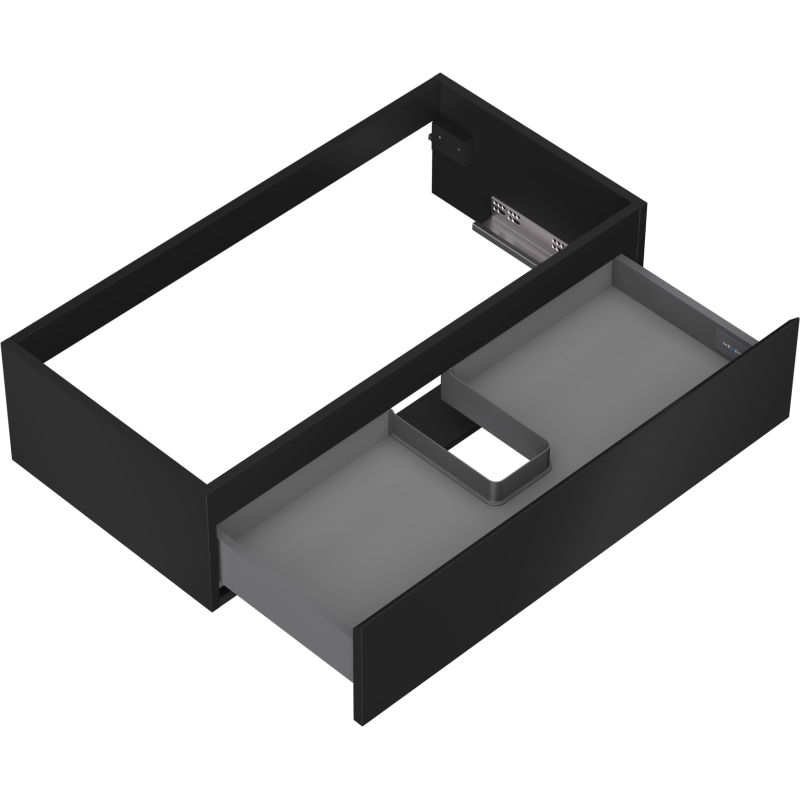 Mexen Orio bathroom cabinet under-sink 90 cm, 1 drawer, black matte - 91A10-09023-1-BF71