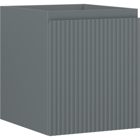 Mexen Rivel bathroom cabinet for washbasin 40 cm, 1 drawer, fluted, grey matt - 91A20-04047-1-BF66