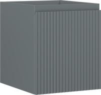 Mexen Rivel bathroom cabinet for washbasin 40 cm, 1 drawer, fluted, grey matt - 91A20-04047-1-BF66