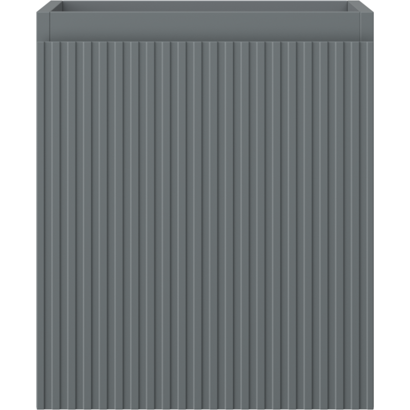 Mexen Rivel bathroom cabinet for washbasin 40 cm, 1 drawer, fluted, grey matt - 91A20-04047-1-BF66