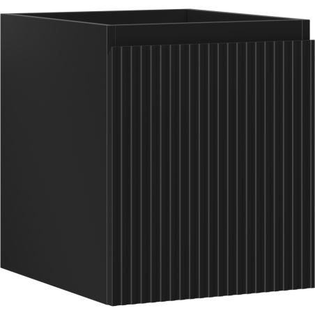 Mexen Rivel bathroom cabinet under-sink 40 cm, 1 drawer, fluted, matte black - 91A20-04047-1-BF71