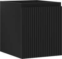 Mexen Rivel bathroom cabinet under-sink 40 cm, 1 drawer, fluted, matte black - 91A20-04047-1-BF71