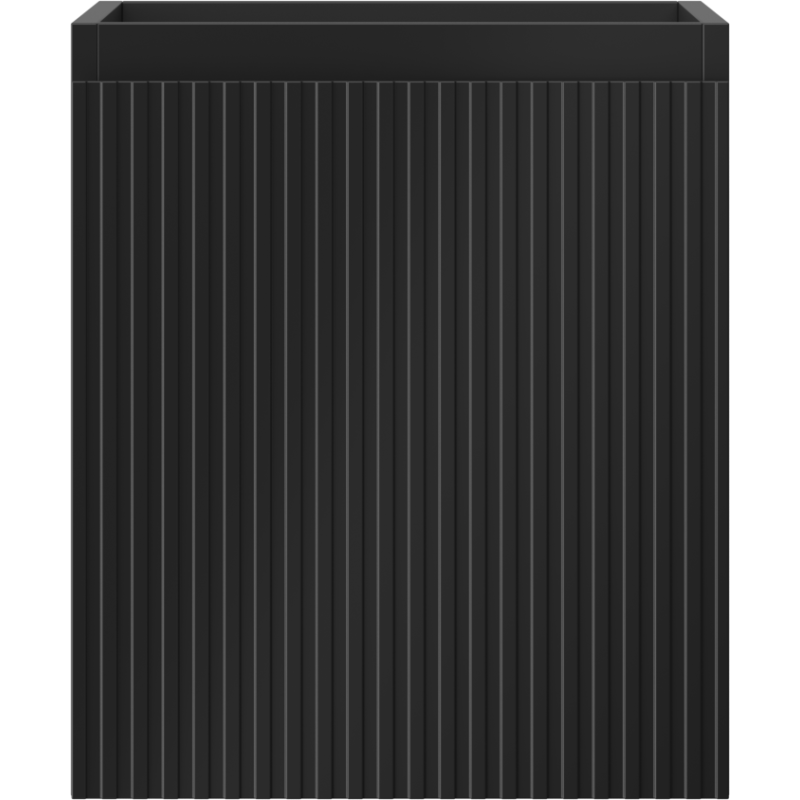 Mexen Rivel bathroom cabinet for washbasin 40 cm, 1 drawer, grooved, black matte - 91A20-04047-1-BF71