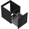 Mexen Rivel bathroom cabinet under-sink 40 cm, 1 drawer, fluted, matte black - 91A20-04047-1-BF71