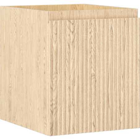 Mexen Rivel bathroom cabinet under-sink 40 cm, 1 drawer, grooved, oak - 91A20-04047-1-BF81