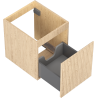 Mexen Rivel bathroom cabinet under-sink 40 cm, 1 drawer, grooved, oak - 91A20-04047-1-BF81