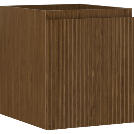 Mexen Rivel bathroom cabinet under-sink 40 cm, 1 drawer, grooved, walnut - 91A20-04047-1-BF86