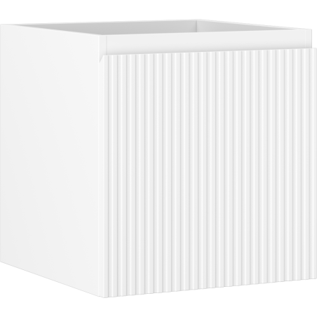 Mexen Rivel bathroom cabinet under sink 45 cm, 1 drawer, fluted, white matte - 91A20-04547-1-BF01