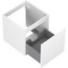 Mexen Rivel bathroom cabinet for sink 45 cm, 1 drawer, grooved, white matte - 91A20-04547-1-BF01