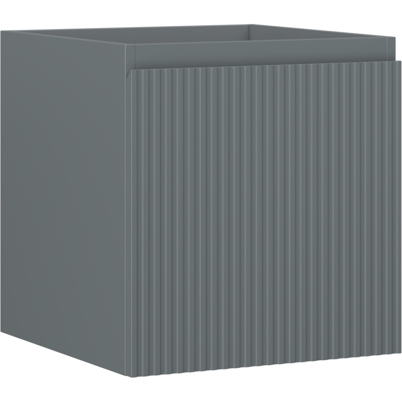 Mexen Rivel bathroom cabinet under sink 45 cm, 1 drawer, grooved, matte graphite - 91A20-04547-1-BF66