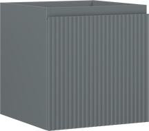 Mexen Rivel bathroom cabinet under sink 45 cm, 1 drawer, grooved, matte graphite - 91A20-04547-1-BF66