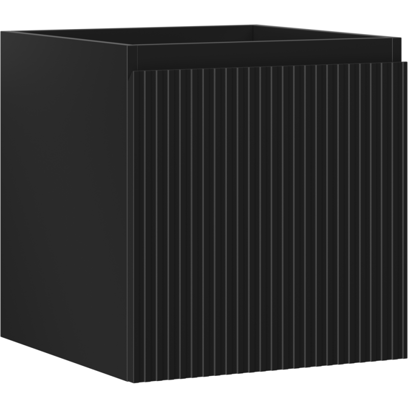Mexen Rivel bathroom cabinet under the sink 45 cm, 1 drawer, grooved, black matt - 91A20-04547-1-BF71