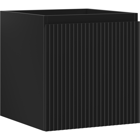 Mexen Rivel bathroom cabinet under-sink 45 cm, 1 drawer, grooved, black matte - 91A20-04547-1-BF71