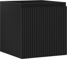 Mexen Rivel bathroom cabinet under-sink 45 cm, 1 drawer, grooved, black matte - 91A20-04547-1-BF71