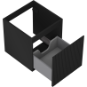 Mexen Rivel bathroom cabinet under-sink 45 cm, 1 drawer, grooved, black matte - 91A20-04547-1-BF71