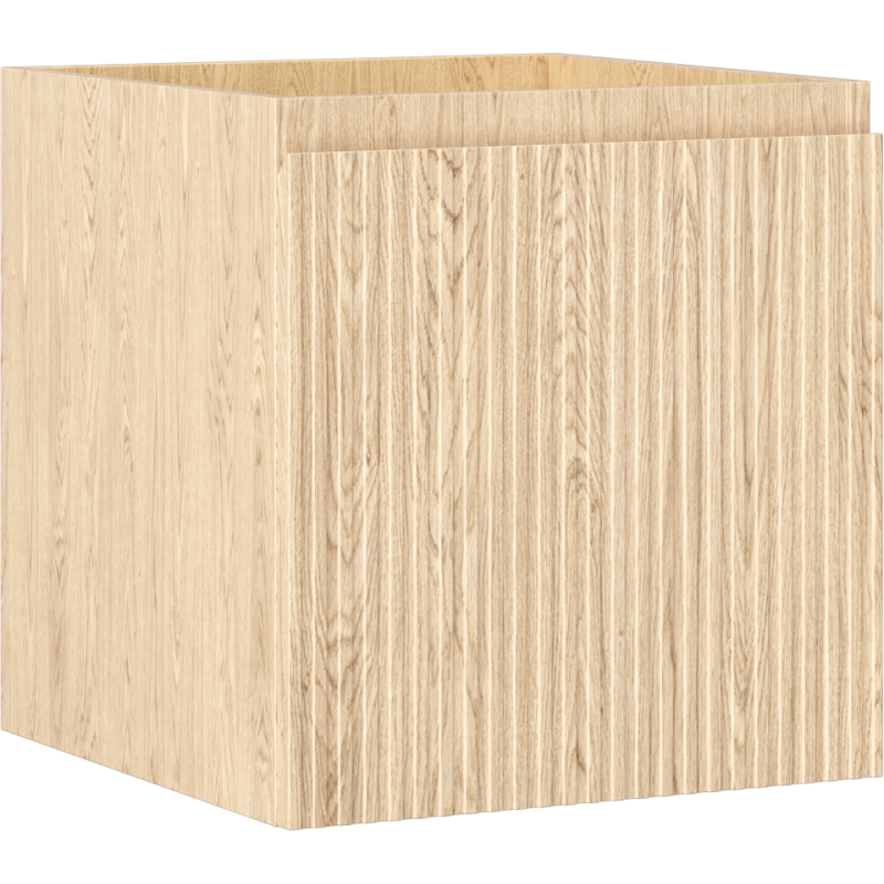 Mexen Rivel bathroom cabinet under-sink 45 cm, 1 drawer, grooved, oak - 91A20-04547-1-BF81