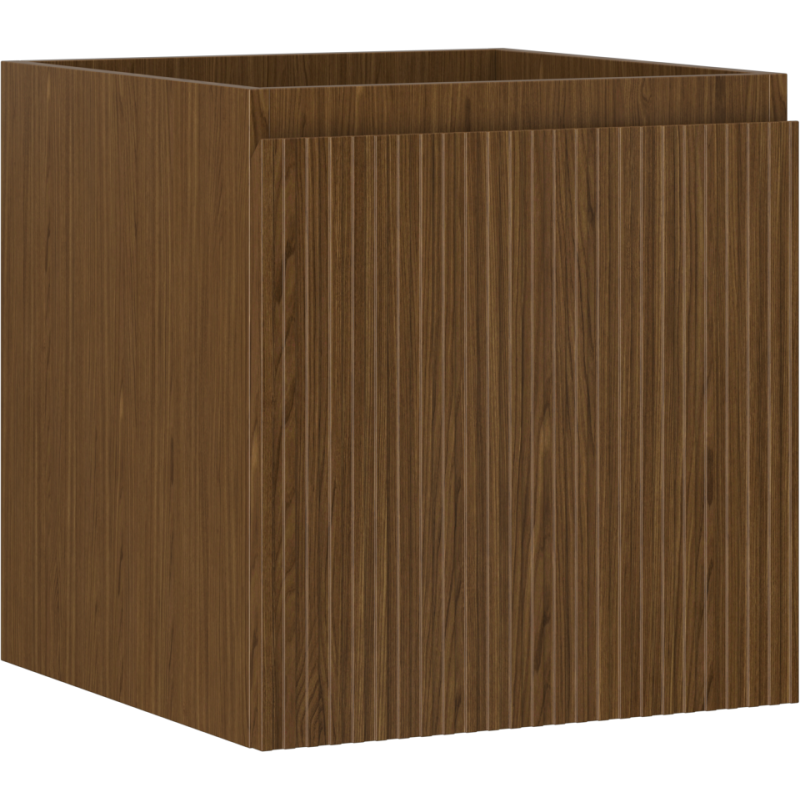 Mexen Rivel bathroom cabinet under sink 45 cm, 1 drawer, grooved, walnut - 91A20-04547-1-BF86
