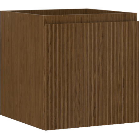 Mexen Rivel bathroom cabinet for sink 45 cm, 1 drawer, fluted, walnut - 91A20-04547-1-BF86