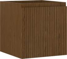 Mexen Rivel bathroom cabinet for sink 45 cm, 1 drawer, fluted, walnut - 91A20-04547-1-BF86