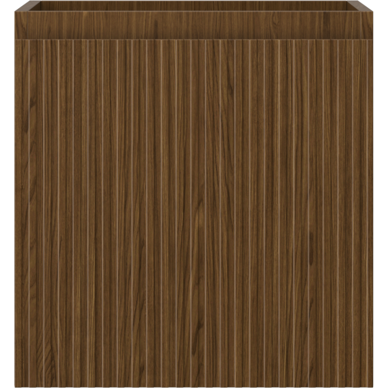 Mexen Rivel bathroom cabinet for sink 45 cm, 1 drawer, fluted, walnut - 91A20-04547-1-BF86