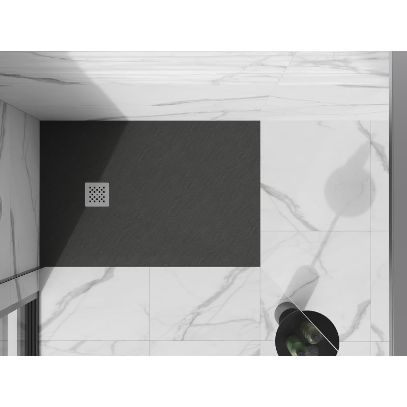 Mexen Stone+ composite rectangular shower tray 100 x 90 cm, anthracite - 44719010