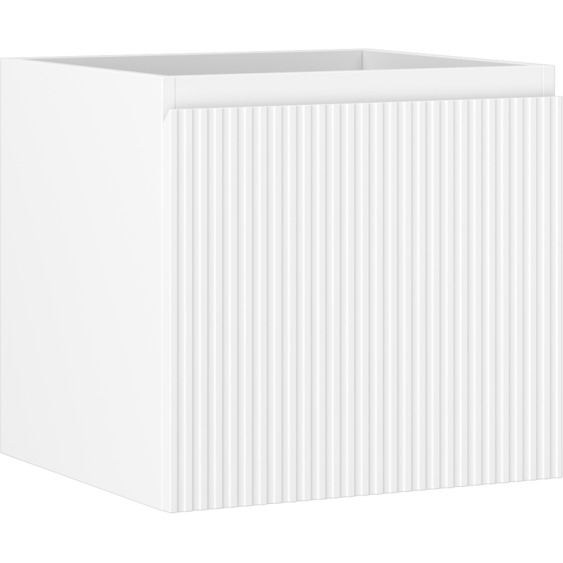 Mexen Rivel bathroom cabinet for a washbasin 50 cm, 1 drawer, fluted, white matt - 91A20-05047-1-BF01